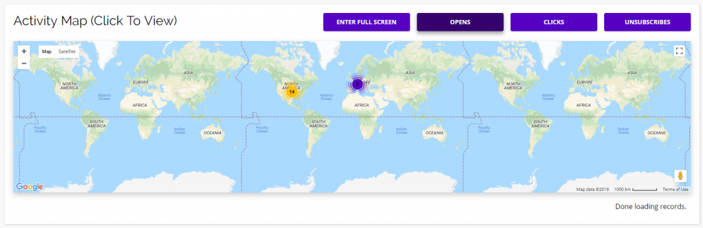 chainlink marketing platform email broadcast activity map
