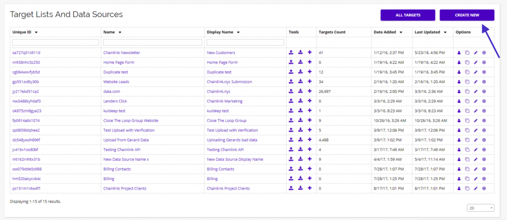 Chainlink create new data source