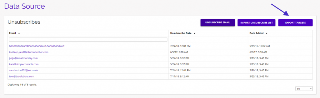 Chainlink export unsubscribed targets