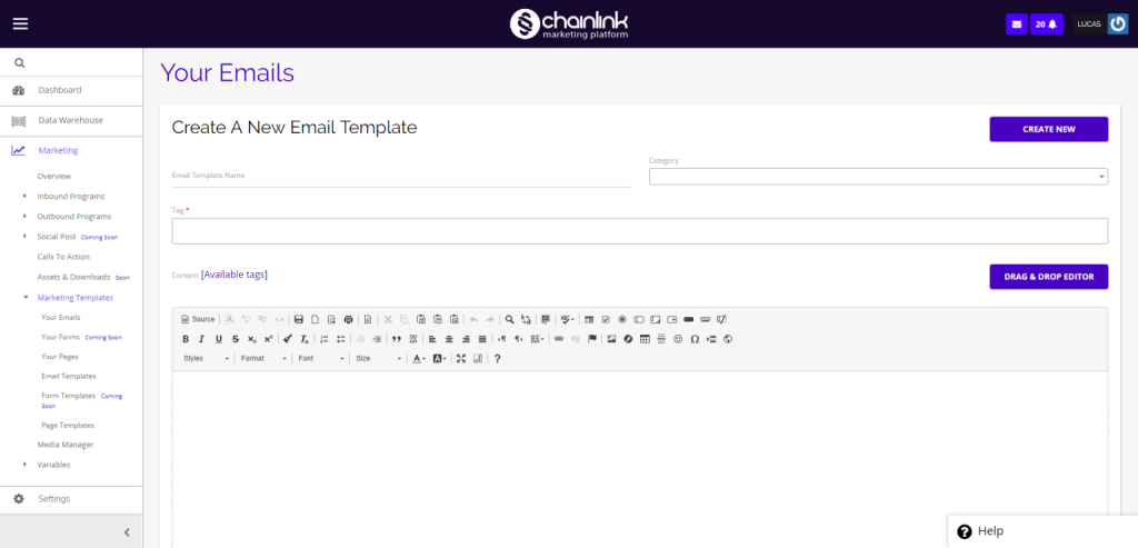 Chainlink html editor