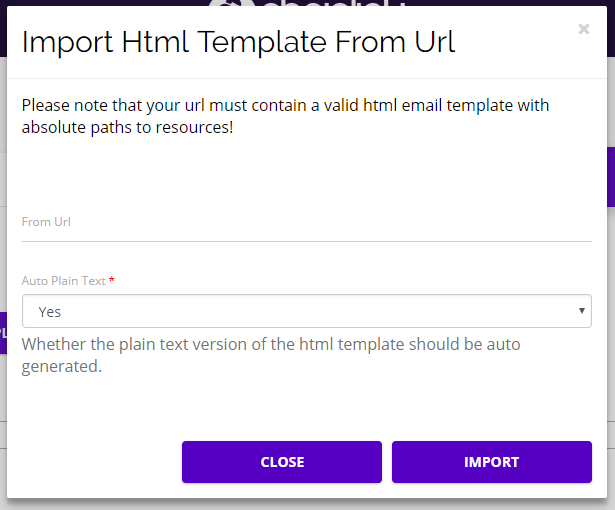Chainlink marketing platform import html from url