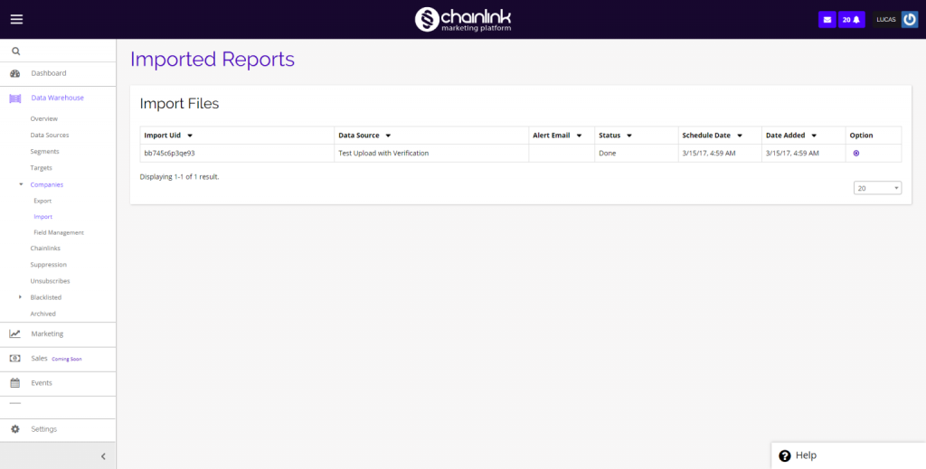 Chainlink imported company reports