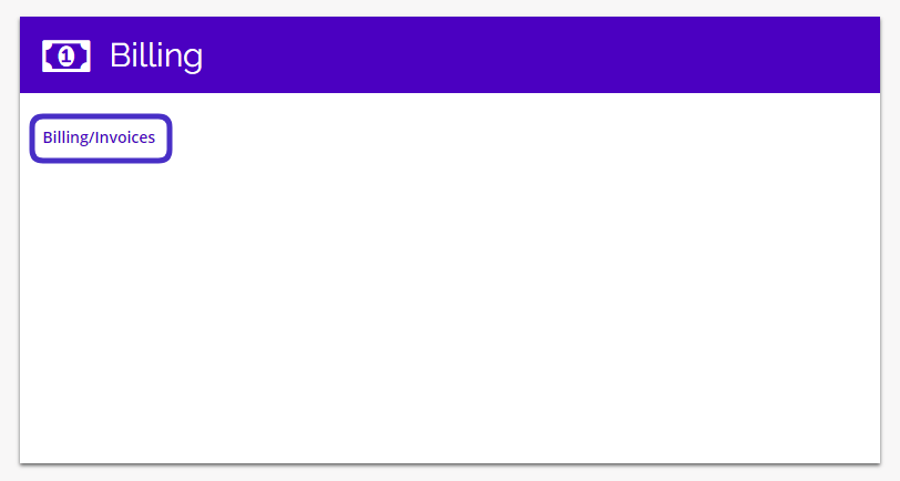 Chainlink navigate billing and invoices settings