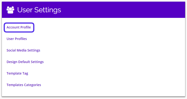 chainlink marketing platform account profile settings