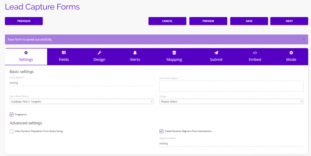 chainlink marketing platform forms