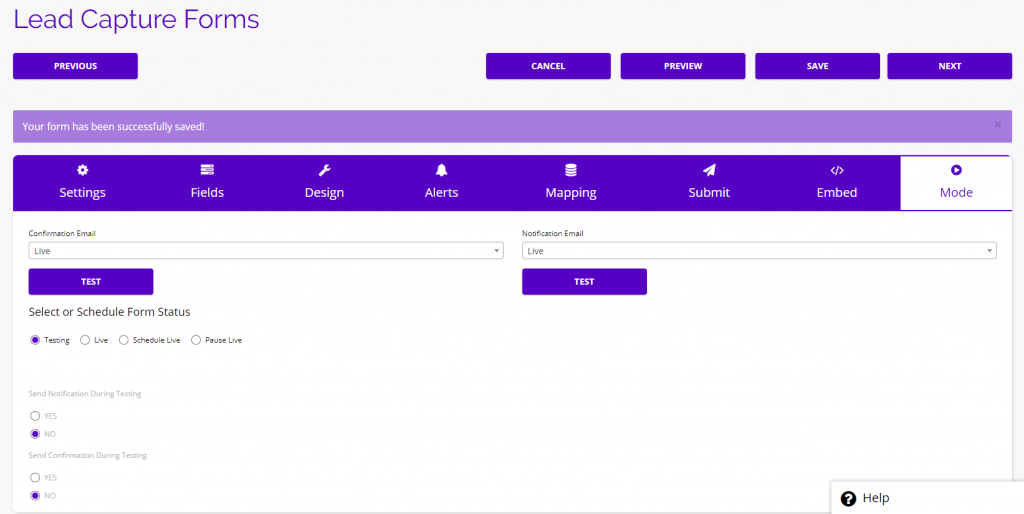chainlink marketing platform forms