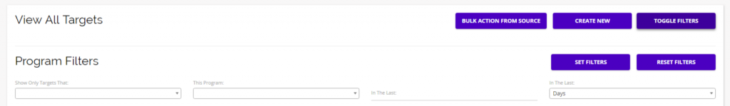 Chainlink toggle filters in data source