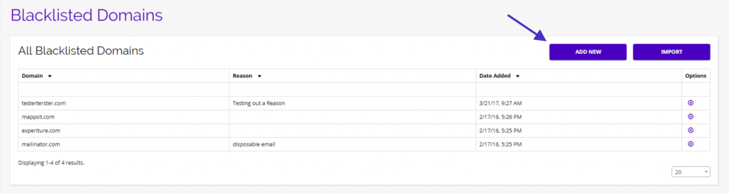Chainlink add new blacklisted domain