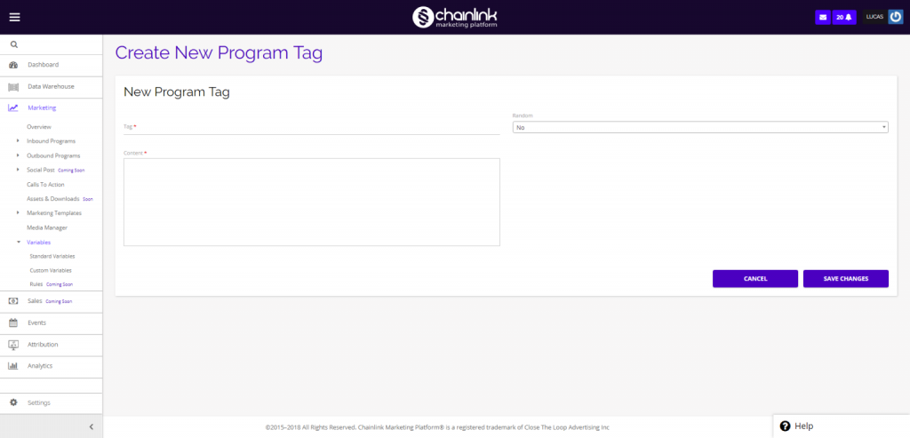 Chainlink create new custom variable