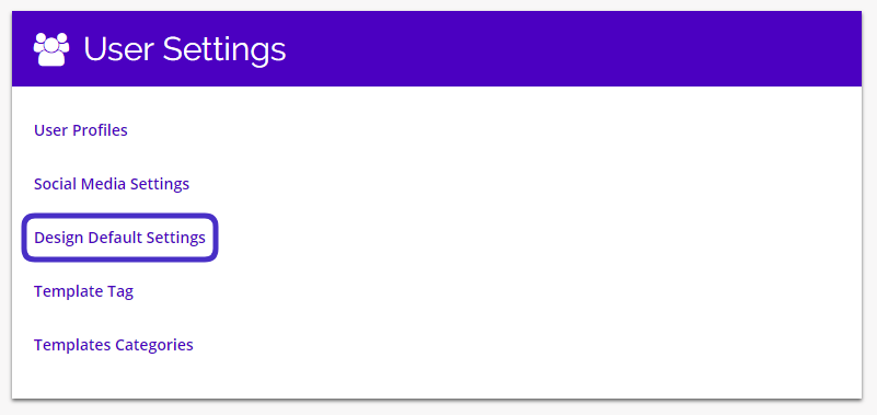 Chainlink design default settings