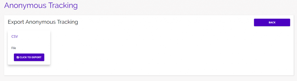 Chainlink export anonymous tracking data