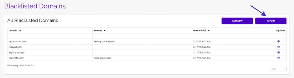 Chainlink import blacklisted domains