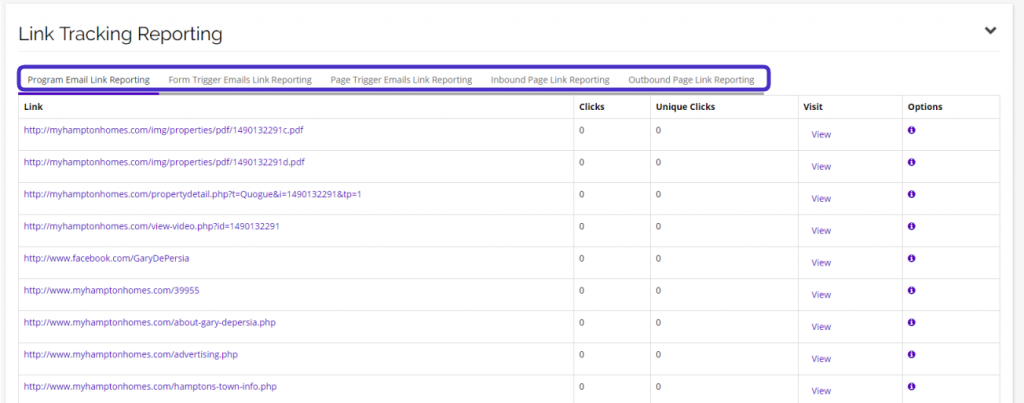 Chainlink marketing platform link tracking reporting
