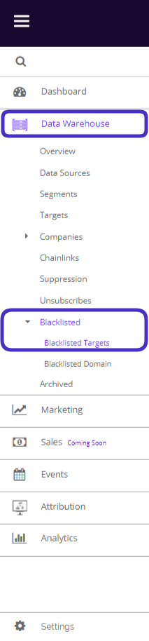 Chainlink blacklisted targets
