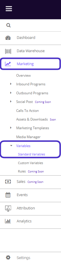 Chainlink navigate standard variables