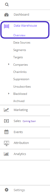 Chainlink navigate data warehouse overview