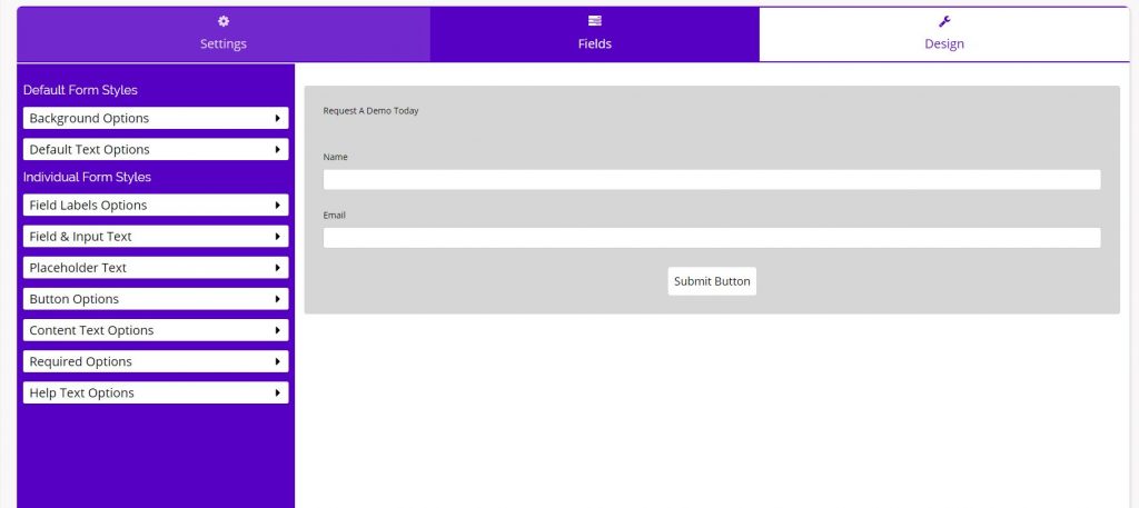 Chainlink marketing platform form design