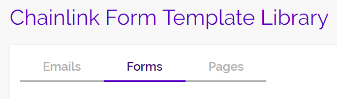 chainlink marketing platform form templates