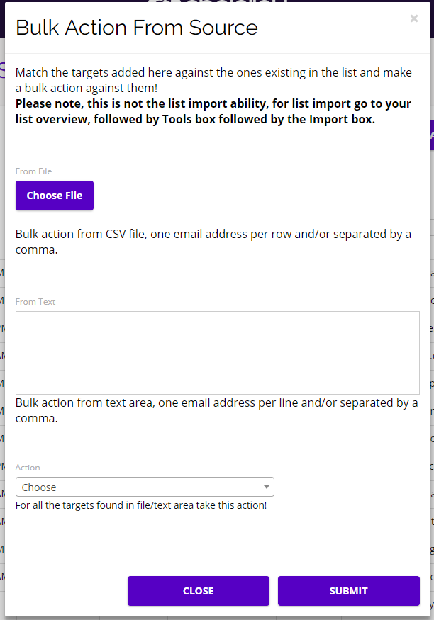 chainlink marketing platform bulk actions